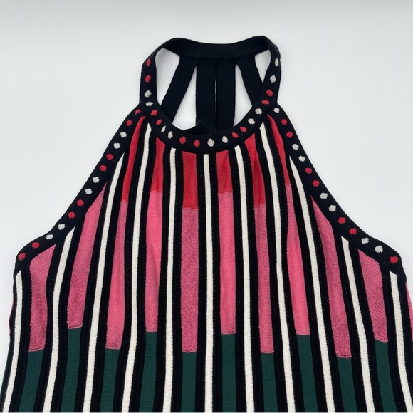 M by Missoni Women’s Sz 46 US 10 Petal Intarsia Knit Striped Halter Top Peplum - Picture 7 of 15